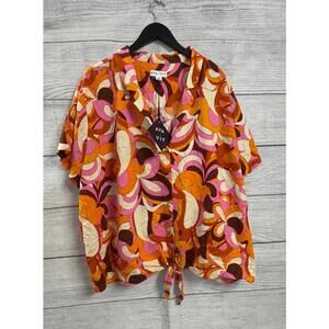 Ava & Viv Colorful Swirl Blouse